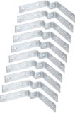 Alberts 855819 Bevestigingsbeugel | voor universele paal | thermisch verzinkt | 30 x 30 x 119 mm | Set van 10