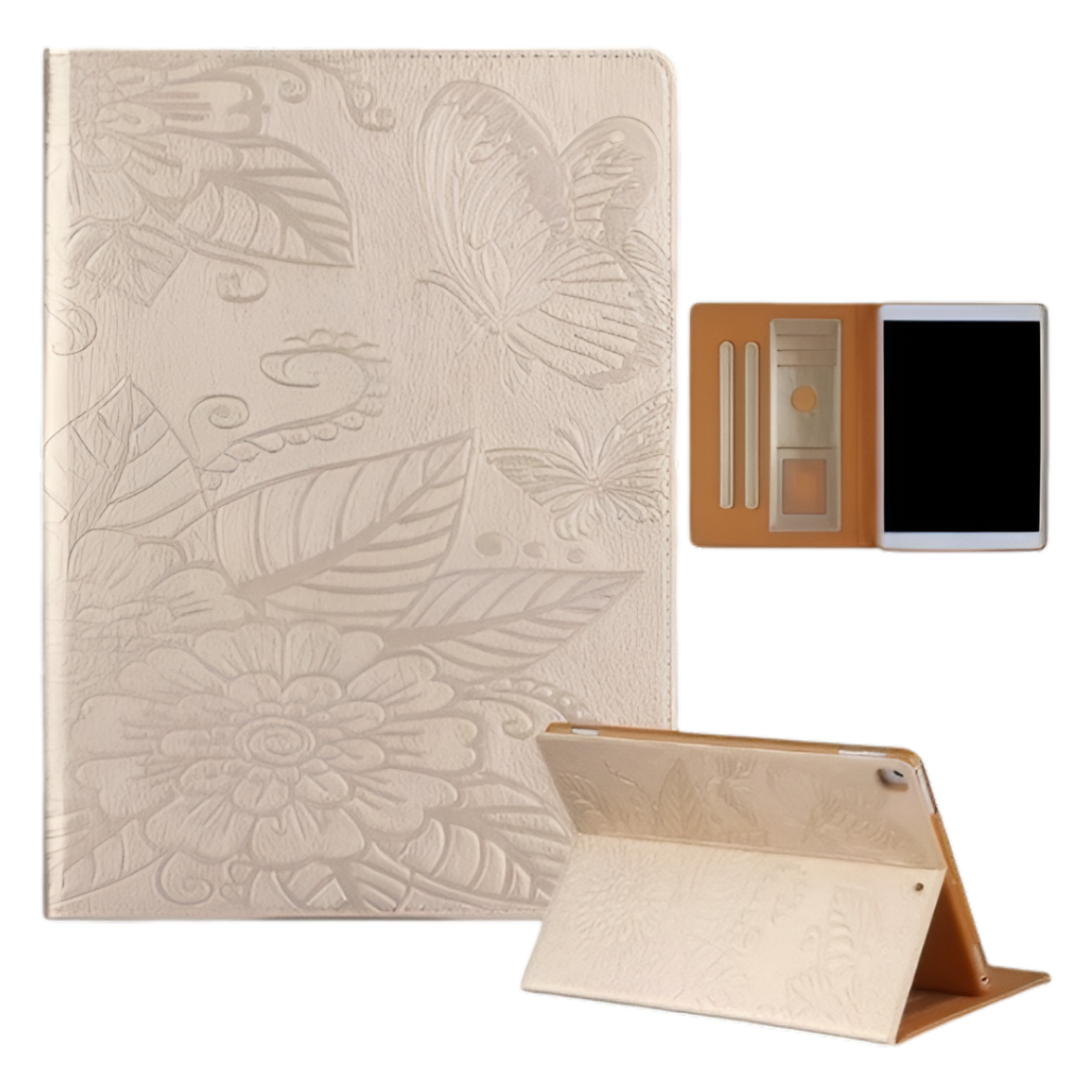 NONE Apple iPad Air 4/Pro 11 10.9 Magnetische lederen gouden tablethoes