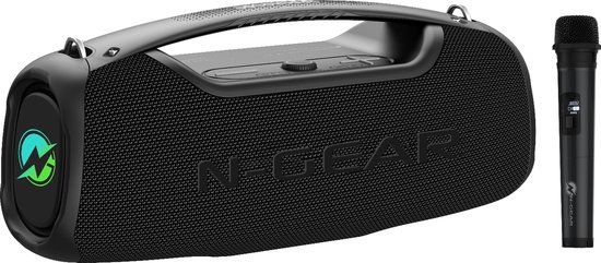 N-GEAR NRG500 Bluetooth Party Speaker - Black - IPX5 Waterproof with Mic