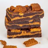 Brownies.nl Lotus Speculoos Brownie - 6 Brownies Per Post - Brievenbus Pakket - Brownie Box - Lotus speculoospasta - Lotus speculoos koekjes - Cadeau