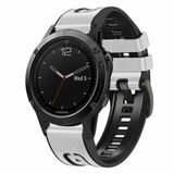 By Qubix Qubix - Geschikt voor Garmin bandje - 26mm Quickfit - leer + siliconen bandje - Wit - Geschikt voor Garmin Quatix 8 - 51mm