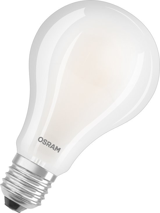 Osram OSRAM LED lamp, Base: E27, Koel wit, 4000 K, 24 W, vervanging voor 200 W gloeilamp, frosted, LED STAR CLASSIC A 1 Pack