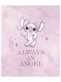 Komar Muurschildering- Stitch Always an Angel - Grootte 50 x 70 cm - Disney, muurschildering, kunstdruk, poster, kinderkamer, roze