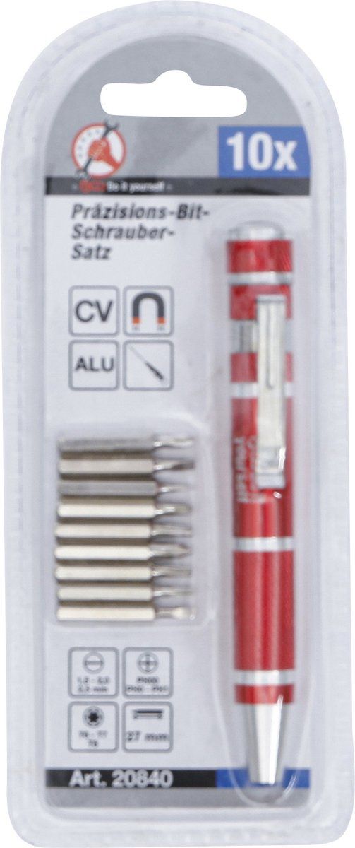 BGS Precisie-bit schroevendraaierset 10 delig