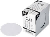 Papstar 20x 500 Druppelvangers rond Ø 8.5 cm wit