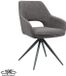 LABEL51 Finley Chaise de salle à manger - Brun - Tissu - Métal noir