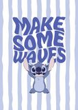 Komar Disney Lilo and Stitch Make Some Waves Wandafbeelding voor Kinderkamer, 50 x 70 cm