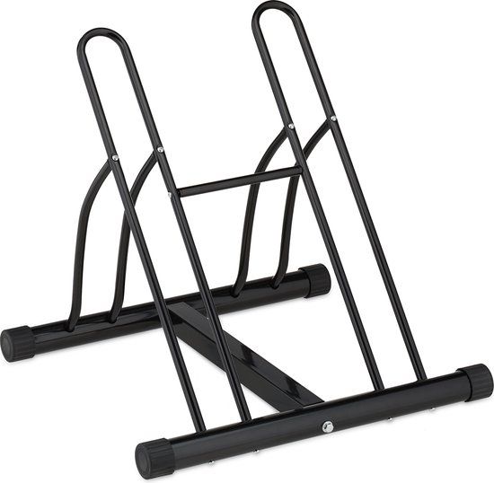 Merkloos / Sans marque Relaxdays Fietsenrek - Staal - Voor 2 Fietsen - Banden tot 60 mm - Binnen - Buiten