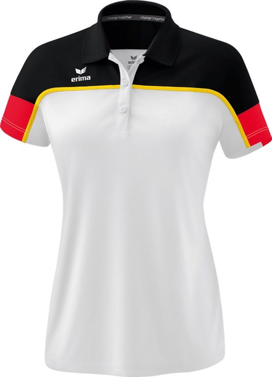 ERIMA Change Polo Dames Wit-Zwart-Rood Maat 44