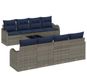 vidaXL Bankstel 9 stuks 8 zitplaatsen Grijs poly rotan