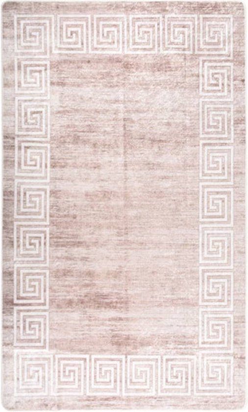 vidaXL Vloerkleed wasbaar 120x180 cm Beige