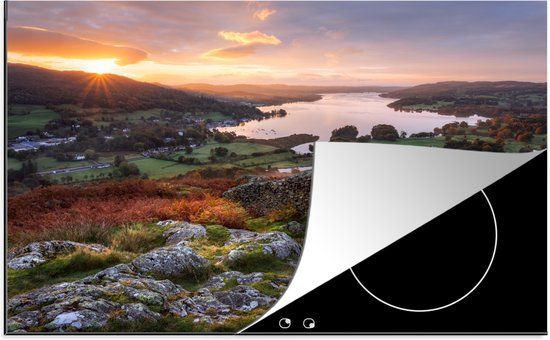KitchenYeah® Inductie beschermer 77x51 cm - Lake District - Inductie kookplaat accessoire
