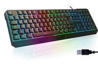 KLIM Chroma SPAIN Gamer-toetsenbord, bekabeld, USB, hoge prestaties, chroom, gaming-toetsenbord, zwart, RGB, pc, PS4 en Xbox One, nieuwe versie