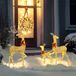 Outsunny Décoration de Noël éclairée 64x45x133cm Acier Or