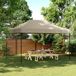 vidaXL Tente de réception pliable pop-up 440x292x315 cm taupe