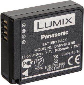 Panasonic DMW-BLG10 Accu - 1025 mAh - Li-Ion - 1 jaar garantie