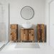 Prolenta Maison Exclusive Ensemble de meubles de salle de bain exclusif - Système DELFT, 3 pièces, en bois de récupération