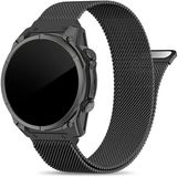 Strap-it Milanese Band Zwart Geschikt voor Garmin Fenix 5s/6s/7s/8/9/Epix Pro (Gen 2) 42mm/Instinct 2s