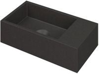 INK - Fontein Quartz Rechts Zonder Kraangat - 360x180x90 mm - Zwart