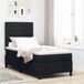 Prolenta Maison Exclusive - Boxspringbed met matras, zwart, 90 x 190 cm, gestoffeerd