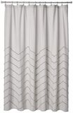 Lush Decor Lichtgrijs Chenille Chevron douchegordijn voor badkamer (72" x 72")