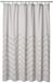 Lush Decor Lichtgrijs Chenille Chevron douchegordijn voor badkamer (72" x 72")