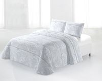 Miracle Home. Bouti-sprei Bosa Blue Ultras, 100% geborstelde microvezel, licht en ademend, 280 x 265 cm, bed 180 cm