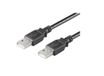 MicroConnect USB 2.0 Kabel - USB A - USB A - 0.1m - Male/Male