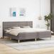 Maison Exclusive Lit double exclusif avec sommier et matelas, couleur taupe, dimensions 200 x 200 cm, revêtement en tissu