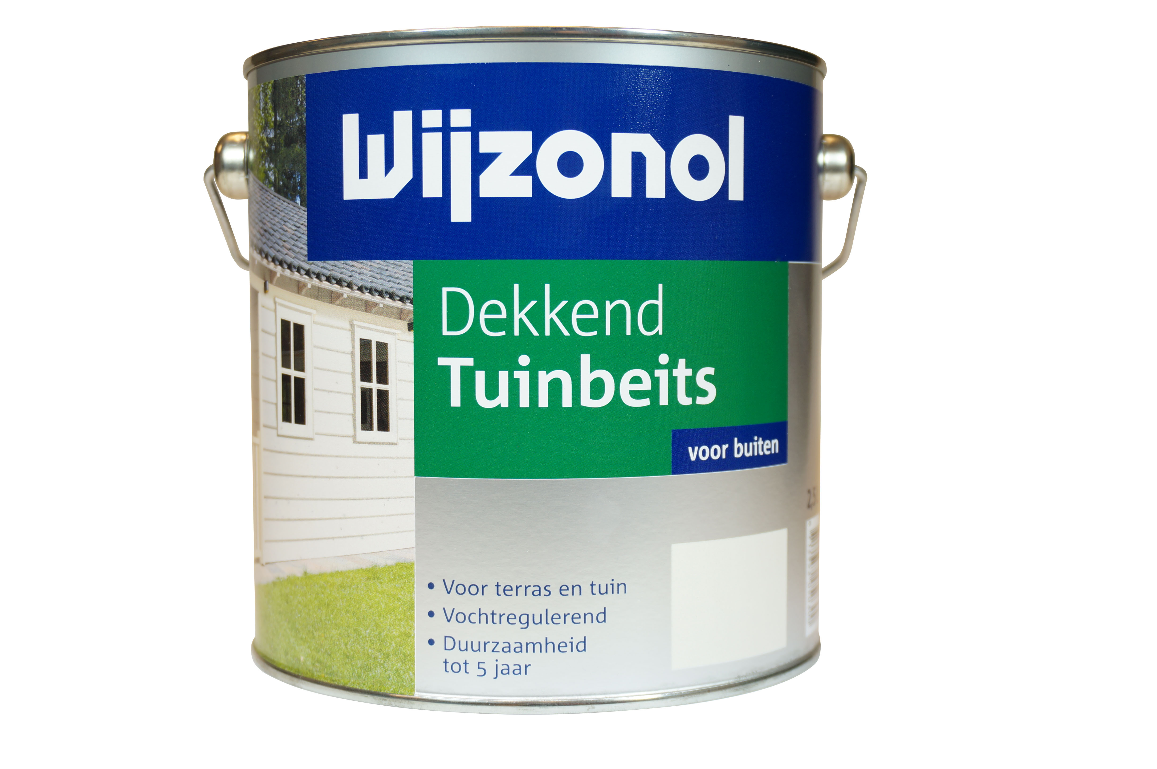 Wijzonol Dekkend Tuinbeits - 2,5 liter - Zuiverwit