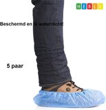 10x Blauwe Schoenhoezen - Waterdicht - Universeel Pasbaar - Schoenovertrek - Heble®