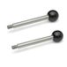 Ganter Normelemente GN 310-14-160-A-NI roestvrij stalen handgrepen, zilver, lengte l: 160mm, 2 stuks
