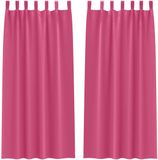 vidaXL Rideaux occultants à œillets 2 pcs Rose vif 260 x 140 cm
