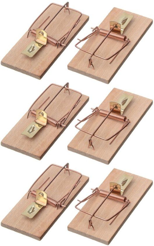 Ubbink Muizenvallen/muizenklemmen - 6 stuks - 10 cm