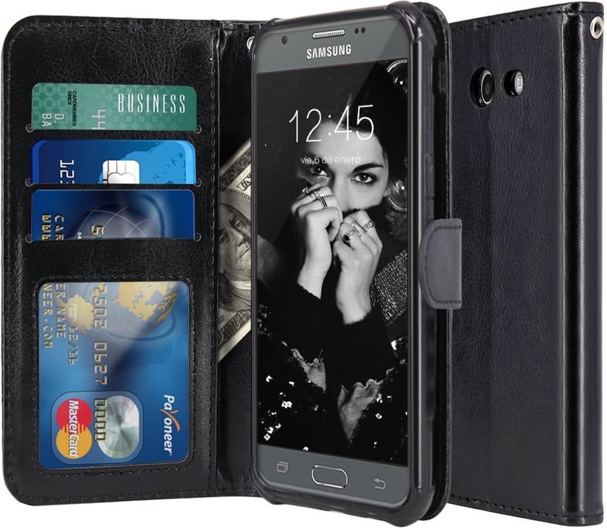 Freelancers Samsung Galaxy J3 2017 - Book PU lederen Portemonnee hoesje Book case zwart