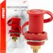 AMIO Connecteur de batterie, rouge, avec capuchon de protection, 3/8" M10, 12V-48V, 250A, AMIO-03814