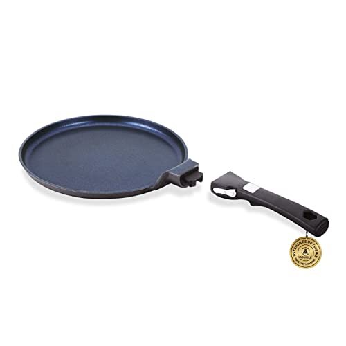 Laguiole - Crêpepan 26 cm, afneembaar, zwart, anti-aanbaklaag, blauw, diamond inductie