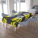 Bonamaison Tafelkleed, Anti-Mold, Sneldrogend, Waterdicht, 100% Polyester Tafellaken, Neon Geel, Rook, 140 x 200 Cm