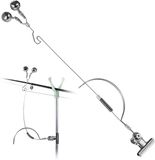 Bol Poisson Alarme - Sonnette de canne à pêche - Pêche au poisson - Acier inoxydable - 35 cm Longueur - Argent