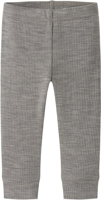 NAME IT - NBNWAX WOOL RIB LEGGING NOOS - Baby - Leggings - 100% Merinowol - Gestreept - Satellite - Maat 80