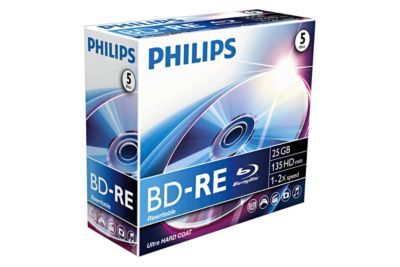 Philips BE2S2J05C/00 Blu-Ray ReWritable, 25GB, 5 discs