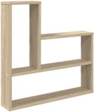 vidaXL Wandplank Sonoma Eiken 60 x 11 x 60 cm Bewerkt hout
