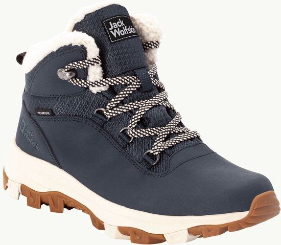 Jack Wolfskin Everquest Texapore Mid Snowboots voor Dames - dark blue / off-white - Maat 38