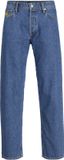 JACK&JONES - JJIEDDIE JJORIGINAL SQ 040 SMILEY LN Jeans Bleu Coupe ample Coton