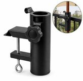 Support de parasol pour balcon – Pince de balcon en métal pour parasol – Convient jusqu'à Ø38 mm – Réglable – Anthracite