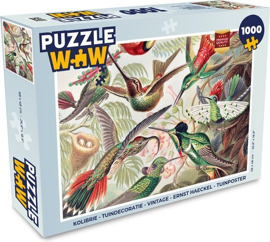 MuchoWow Puzzel Kolibrie - Vintage - Ernst Haeckel - Vogels - Legpuzzel - Puzzel 1000 stukjes volwassenen