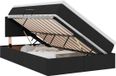 vidaXL Lit de rangement avec matelas et tête de lit noir 120 x 200 cm velours