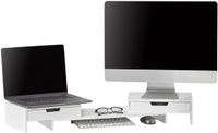 SoBuy BBF04-W flat panel bureau steun