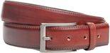 Officine Napoli Gladleren Riem Heren - Brandy (Brandy) - 3,5 cm breed - Riemmaat 105