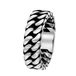 Lucardi Heren Ring schakel mat 6mm - Staal - Zilverkleurig